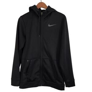 Nike Therma Fit Full Zip Black Athletic Training Outdooe Activewear Hoodie S